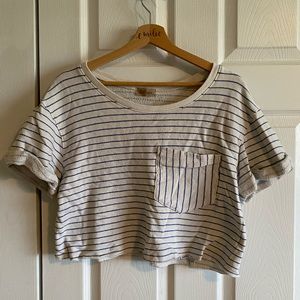 Striped crop tshirt